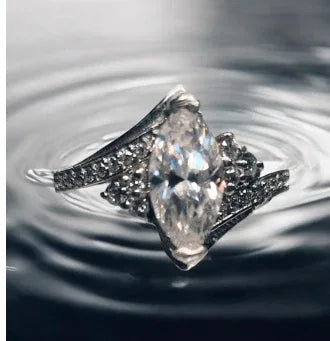 1.5ct Classic and Timeless Marquise Cut Moissanite Ring Elegant Moissanite Ring. GRA Certified, Color D VVS1. - Gigiscc