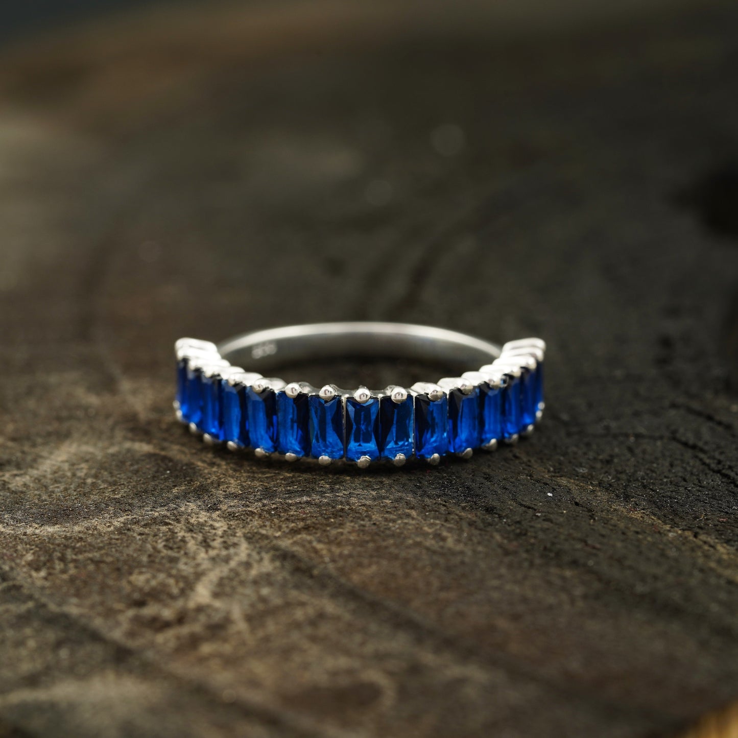 Sapphire Wedding Band | Womens Ring