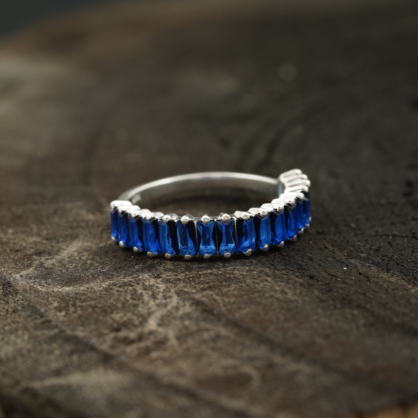 Sapphire Wedding Band | Womens Ring Right Angle