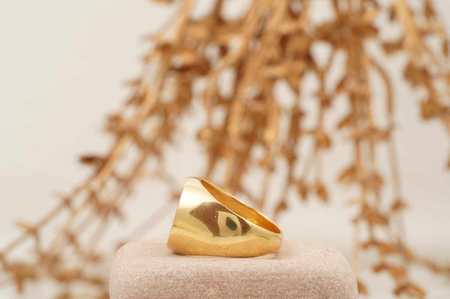 Everything Will Be Ok Engrave Solid Gold Ring For Women & Men