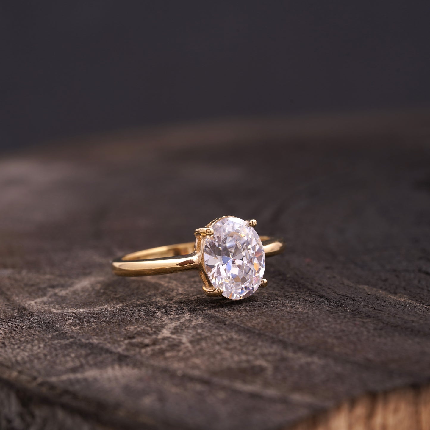 Oval Moissanite Engagement Rings