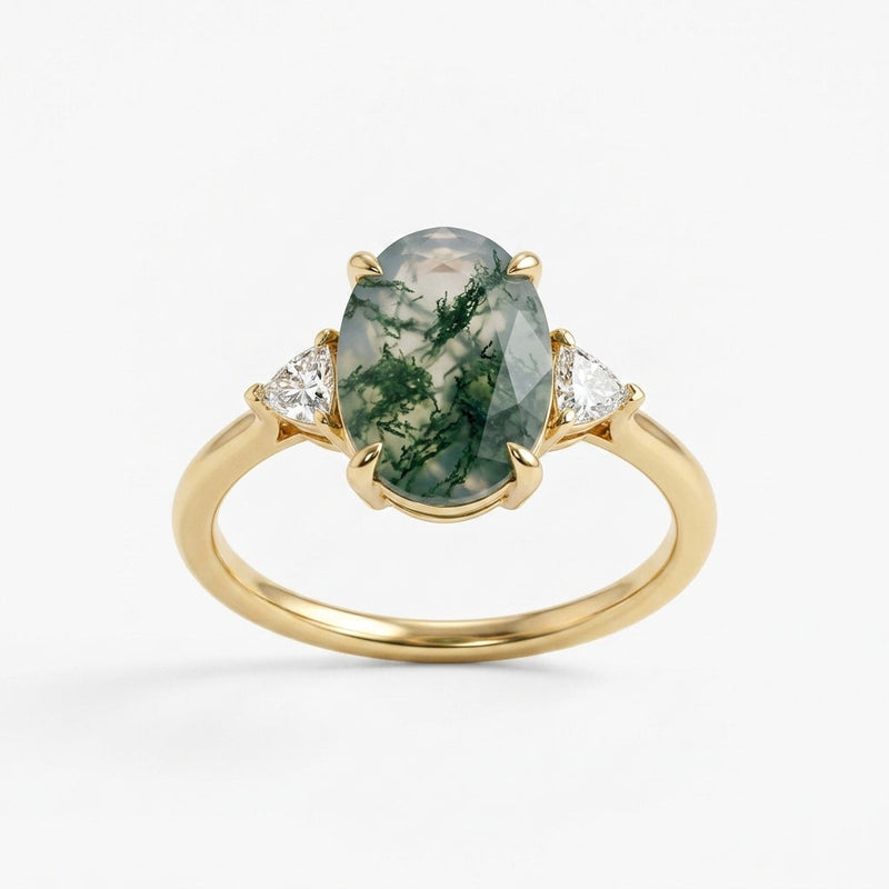 Moss Agate Rings - Gigiscc