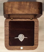Pear cut Moissanite Solitaire Ring set with moissanite - Gigiscc