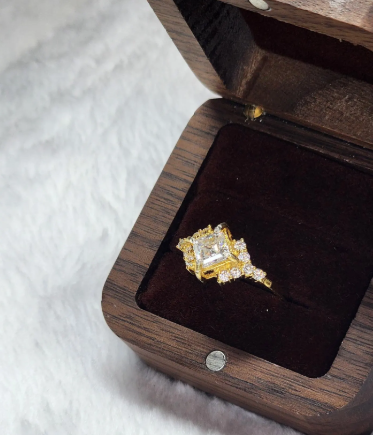 2ct Exquisite Asscher Cut Moissanite Solitaire Ring