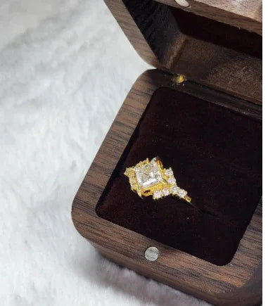 2ct Exquisite Asscher Cut Moissanite Solitaire Ring - Gigiscc