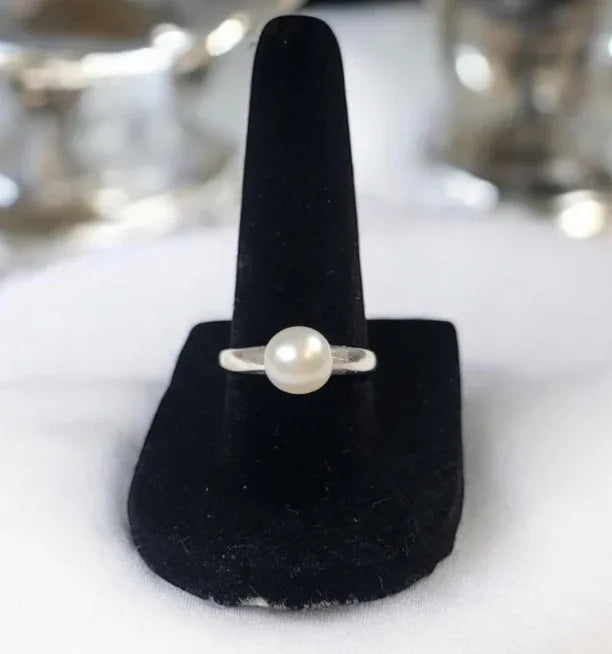 8mm Solitaire Sterling Silver ring - Gigiscc
