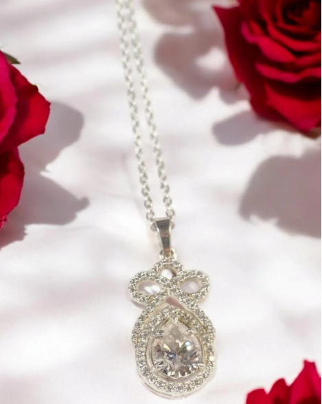 5ct Eye Catching Pear Cut Moissanite Pendant
