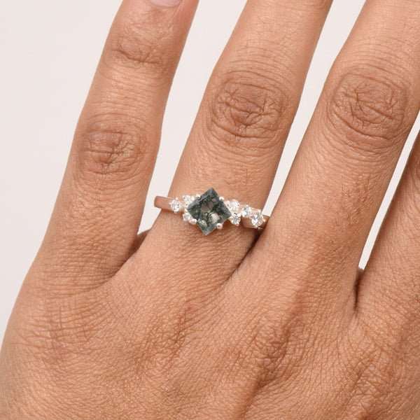 Buy Princess Cut Black Rutile Quartz Ring