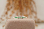 Princess Emerald Channel Set Wedding Band - Gigiscc