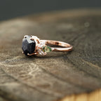 Blue Sandstone Gemstone Ring Cluster Ring For Women - Gigiscc