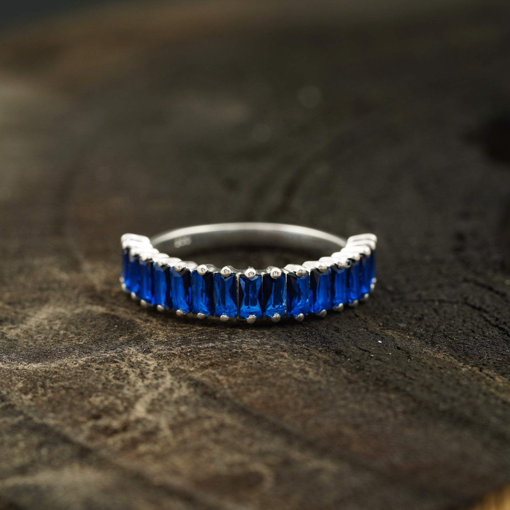 Sapphire Wedding Band | Womens Ring