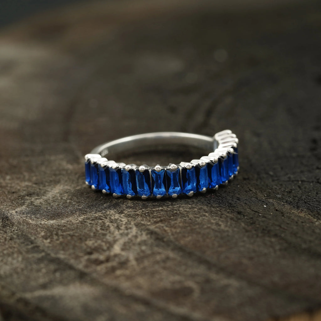Sapphire Wedding Band | Womens Ring - Gigiscc