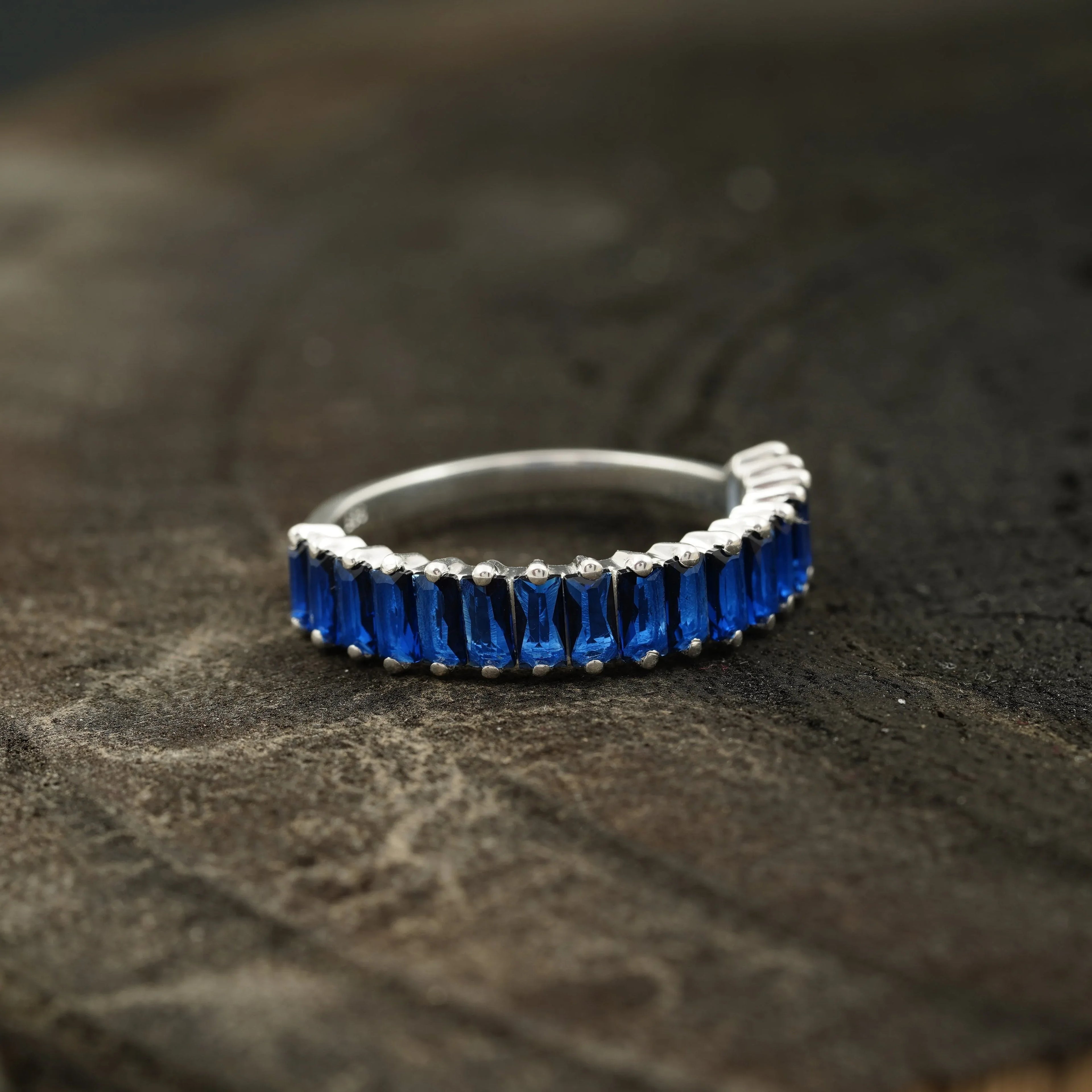 Sapphire Wedding Band | Womens Ring - Gigiscc