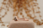 Black Rutilated Quartz Pear Three Stone Ring - Gigiscc