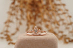 Black Rutilated Quartz Pear Three Stone Ring - Gigiscc