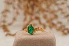 Emerald Hexagon Engagement Ring - Gigiscc