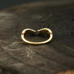 Vintage Leaf Open Wedding Band - Gigiscc