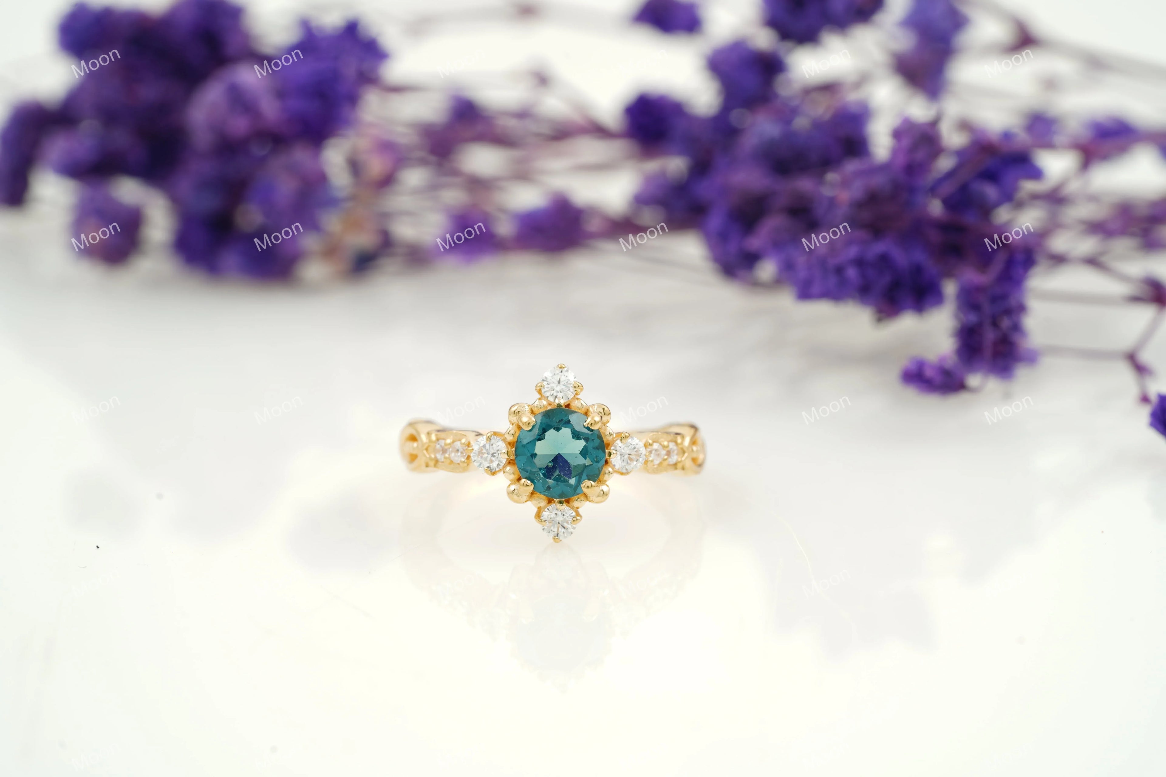 London Blue Topaz Stacking Ring - Gigiscc