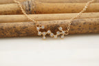 Round Diamond Solid Gold Pendant With Chain 18k Gold - Gigiscc