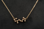 Round Diamond Solid Gold Pendant With Chain 18k Gold - Gigiscc