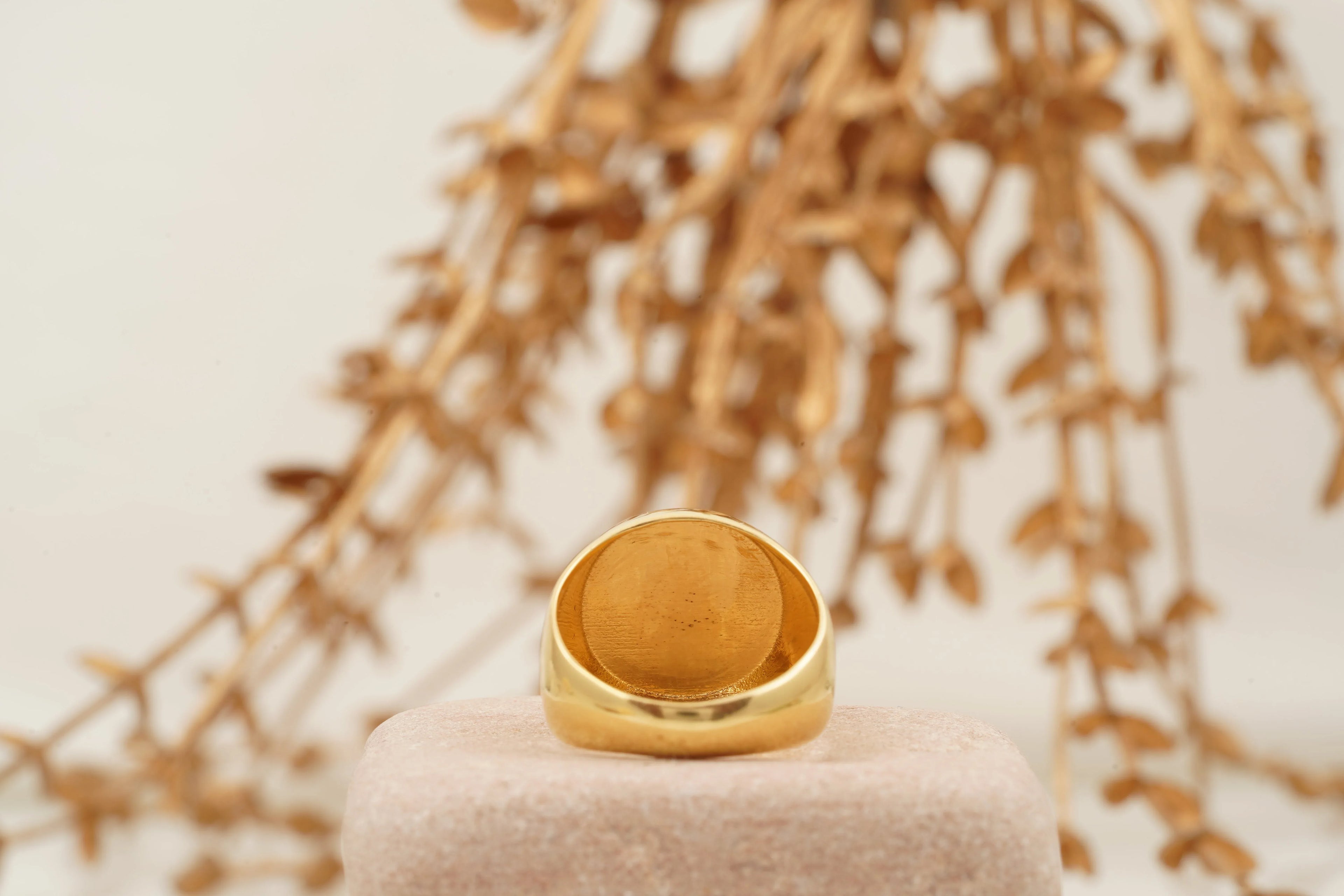 Engraved 'Everything Will Be OK' Solid Gold Ring - Gigiscc