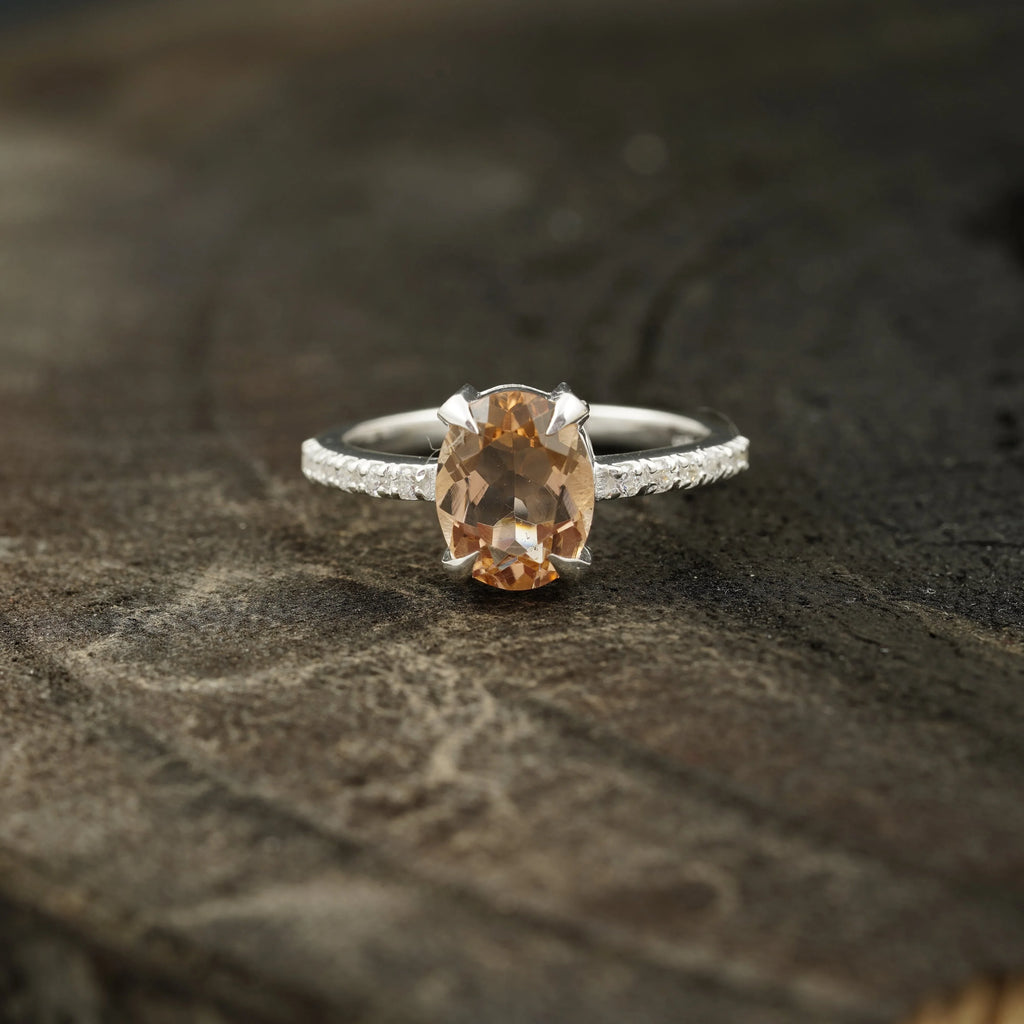 Morganite Engagement Ring For Women - Gigiscc