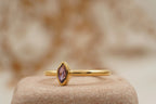 Bezel Set Dainty Marquise Alexandrite Stacking Ring For Women - Gigiscc