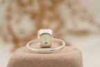 Bezel Set Green Amethyst 925 Sterling Silver Solitaire Ring - Gigiscc