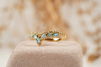 Marquise Cut Fire Opal CZ Diamond Wedding Band - Gigiscc