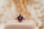 Oval Cut Alexandrite Cluster Engagement Ring - Gigiscc