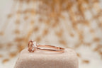 Pink Morganite Engagement Oval Morganite Ring - Gigiscc