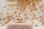 Pink Morganite Engagement Oval Morganite Ring - Gigiscc