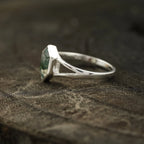 Vintage Bezel Setting Moss Agate Engagement Ring - Gigiscc