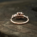 Blue Sandstone Leaf Design Engagement Rings - Gigiscc