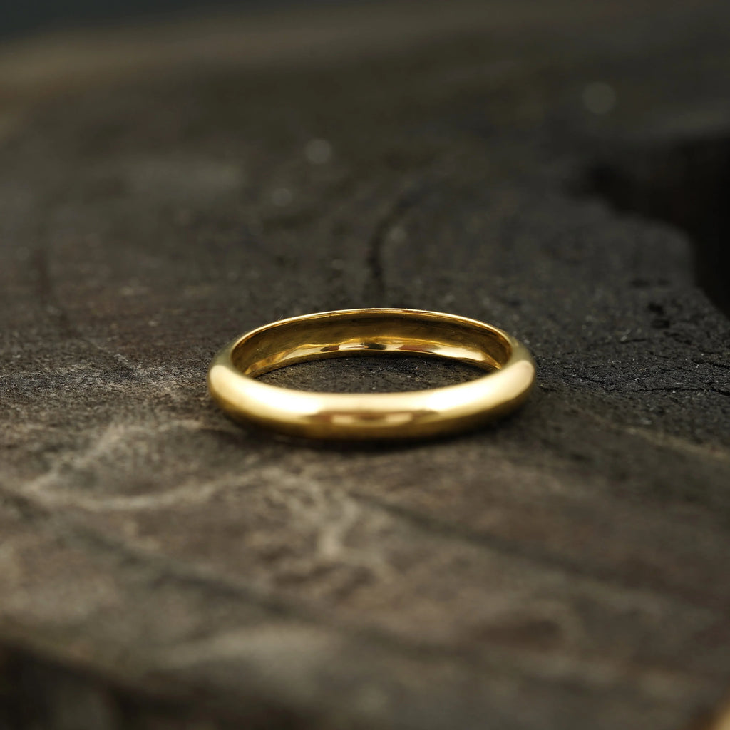 2mm Solid Gold Womens Wedding Band - Gigiscc
