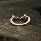 Natural Moss Agate Open Wedding Band - Gigiscc