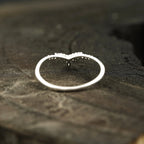 Marquise Diamond Wedding Band Sterling Silver - Gigiscc