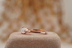 Pear Citrine Gemstone Three Stone Opal Cluster Wedding Ring - Gigiscc