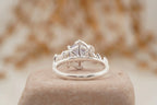 Hexagon Cut Alexandrite Nature Inspired Leaf Engagement Ring - Gigiscc