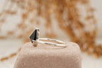 Black Onyx Kite Shaped Engagement Ring 925 Sterling Silver - Gigiscc