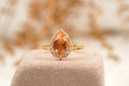 Pear Cut Morganite Halo Diamond Engagement Ring - Gigiscc
