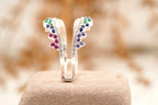 Multi Stone Wedding Band | Sapphire Ruby Emerald Multi Stone Ring - Gigiscc
