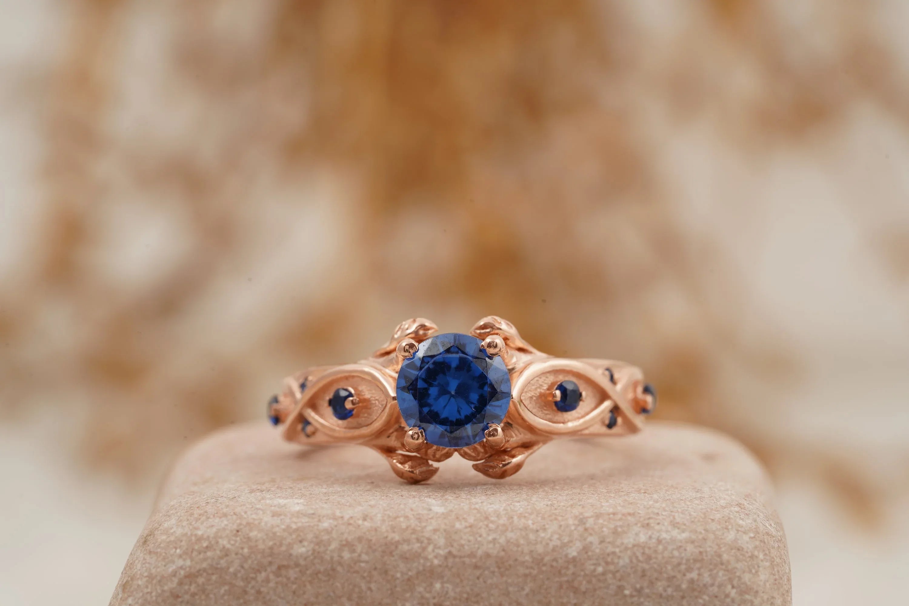 Zora Sapphire Spiritual Stone Engagement Ring Video Game Nerdy Geeky Ring - Gigiscc