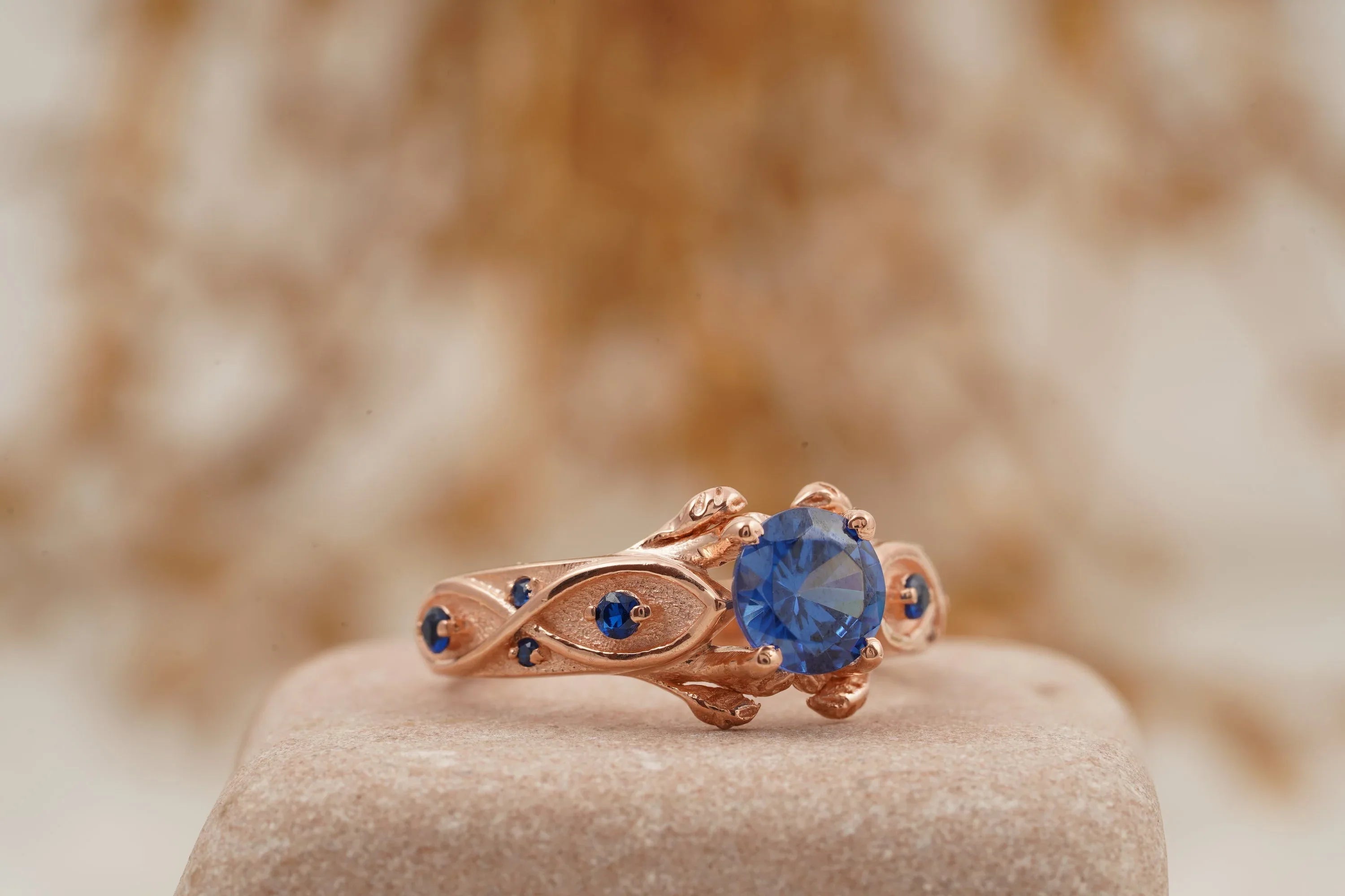Zora Sapphire Spiritual Stone Engagement Ring Video Game Nerdy Geeky Ring - Gigiscc