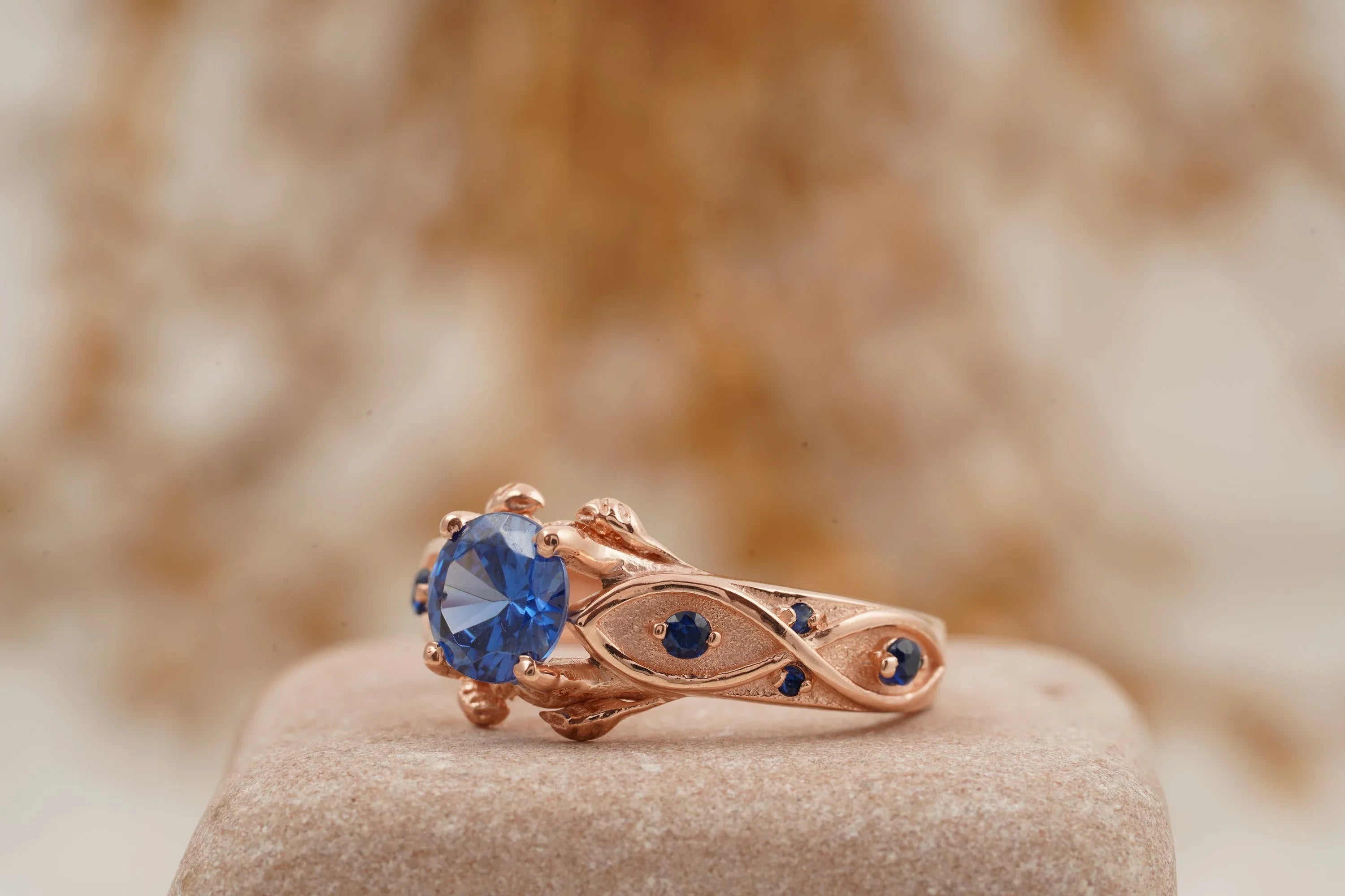 Zora Sapphire Spiritual Stone Engagement Ring Video Game Nerdy Geeky Ring - Gigiscc