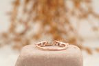 Marquise Aquamarine Wedding Band Solid Gold March Birthstone - Gigiscc