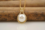 Freshwater Pearl Necklace With Gold Chain - Gigiscc