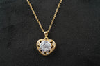 Diamond Heart Shaped Necklace for Women With Gold Chain - Gigiscc
