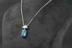 Emerald Aquamarine Necklace Marquise Diamond Pendant With Gold Chain - Gigiscc