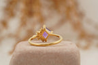 Princess Cut Amethyst Cluster Engagement Ring - Gigiscc